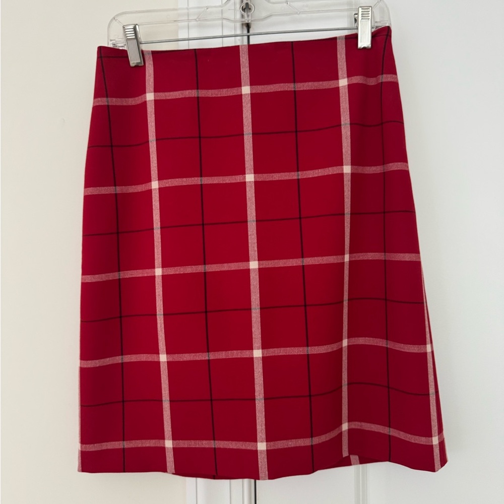 Red Plaid Women's Skirt